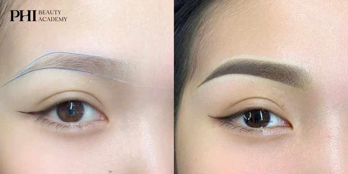 Phun mày tán bột sau sinh cho mẹ bỉm đẹp tự nhiên
