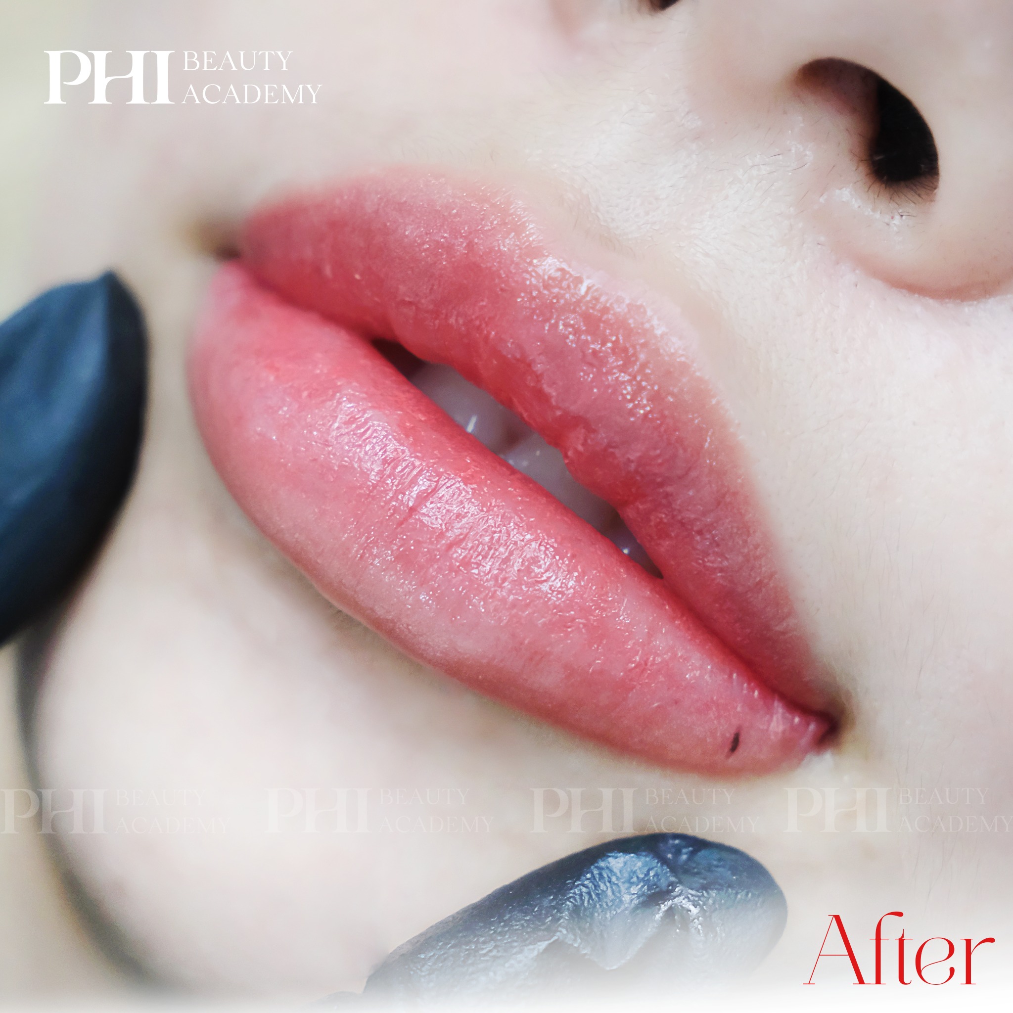 Sau khi phun môi tại Phi Beauty – môi hồng tươi tắn, đẹp tự nhiên.