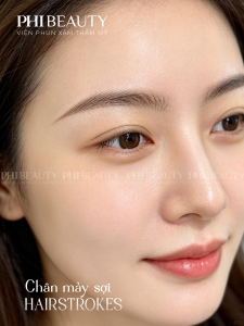 Chân mày sợi siêu thực đẹp tự nhiên tại Phi Beauty